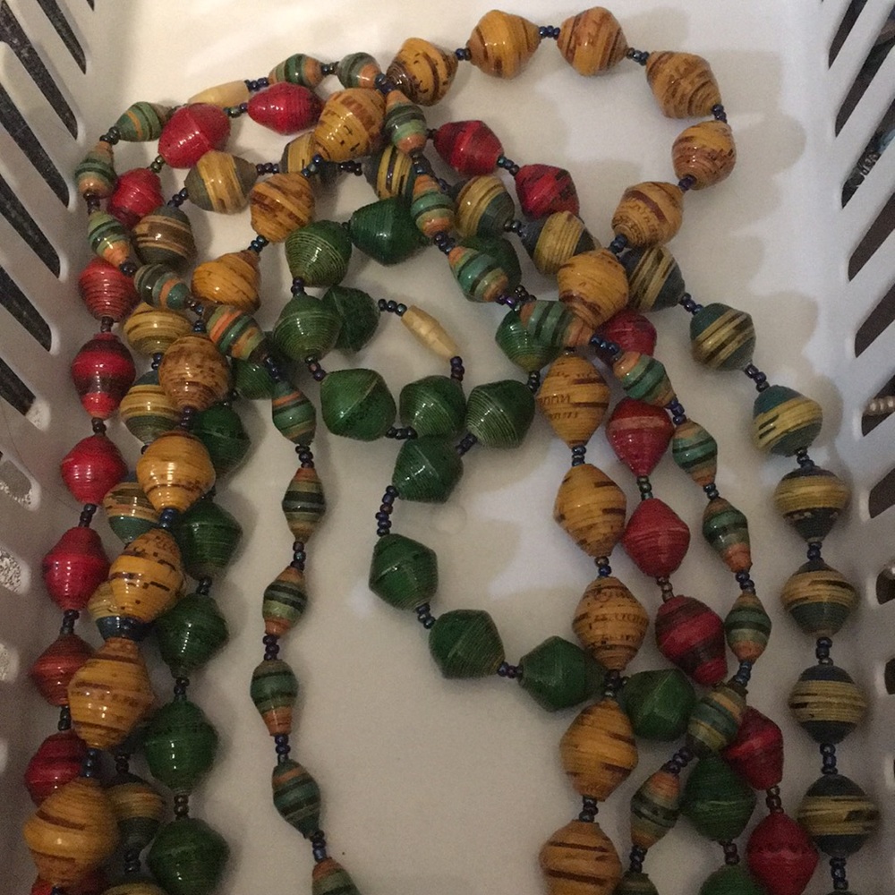 Ugandan handmade necklaces- 5 necklaces